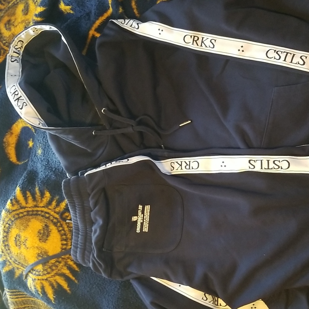 Crooks And Castles sz XL Men's Blue White Tracksuit. Like new. No tags though.